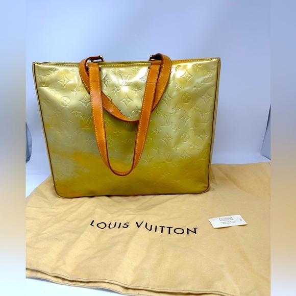 LOUIS VUITTON VINTAGE VERNIS NOISETTE TOTE GUC​ - Picture 1 of 15